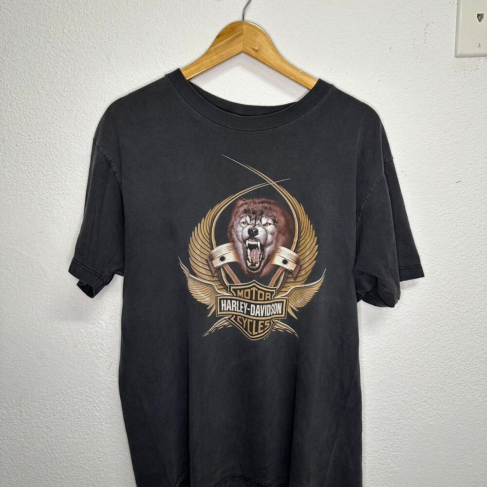Harley-davidson WolfmMen's Black T-shirt